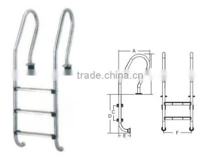 Swimming pool use stainless steel ladders handrail pool ladders