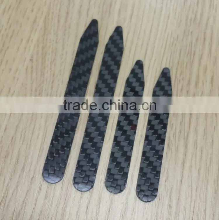 New arrival! fashional Metal detector friendly carbon fiber dress shirt collar stays for lady or gentleman