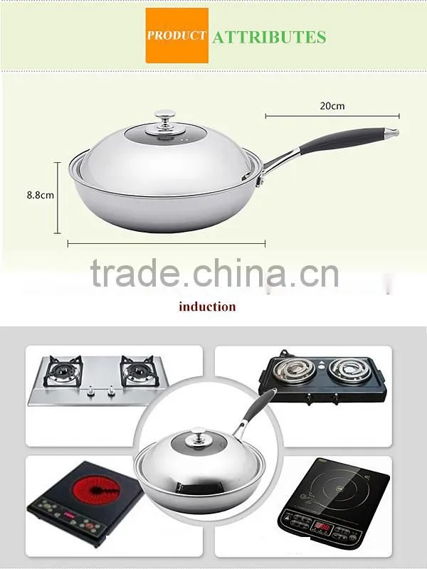 Charms kitchen stainless steel triply mini wok