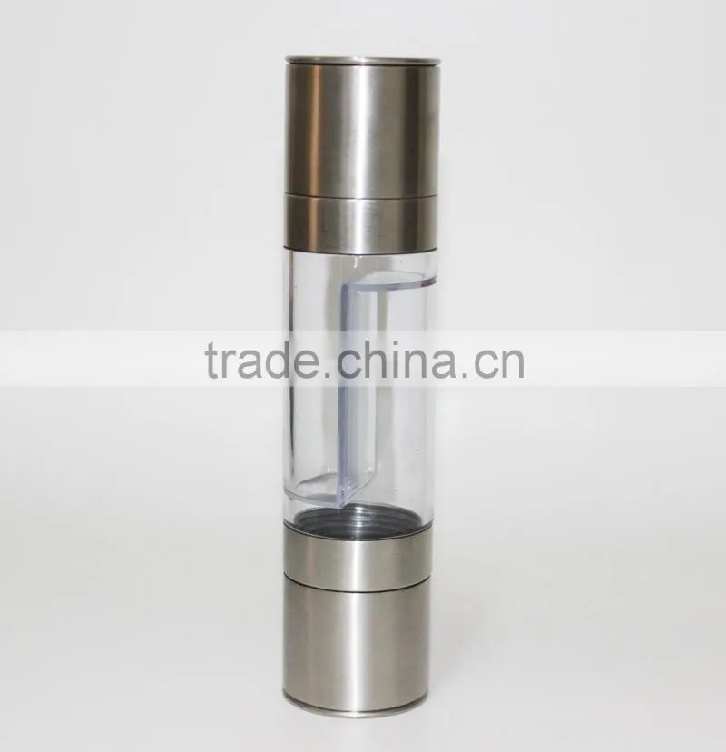Stainless Steel Black pepper mill Salt and pepper mill spice grinding mill salt and pepper grinder