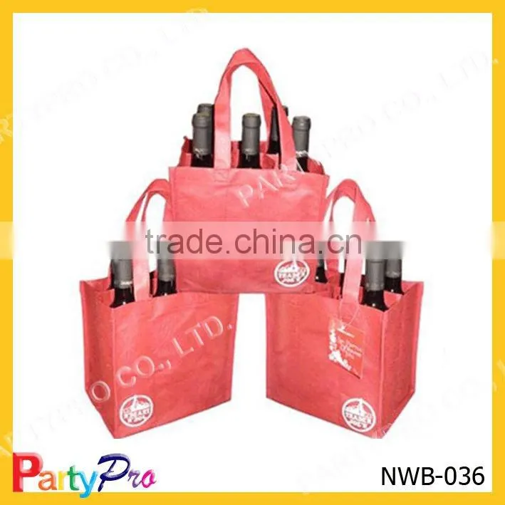 37*42*18cm 6 bottles wine bag with customized logo