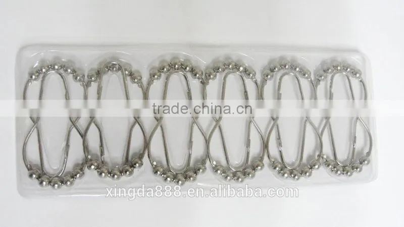 shower curtain hooks/100% metal shower curtain hooks/304 stainless steel curtain hooks