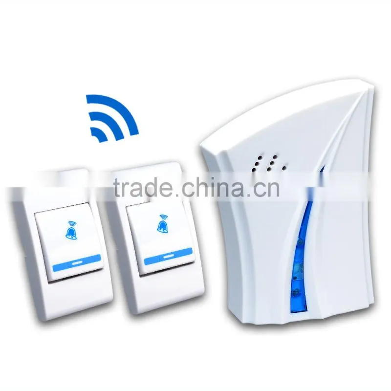 Wireless Door Bell 80m Home 2 Transmitters Remote Control Chime 36songs Doorbell