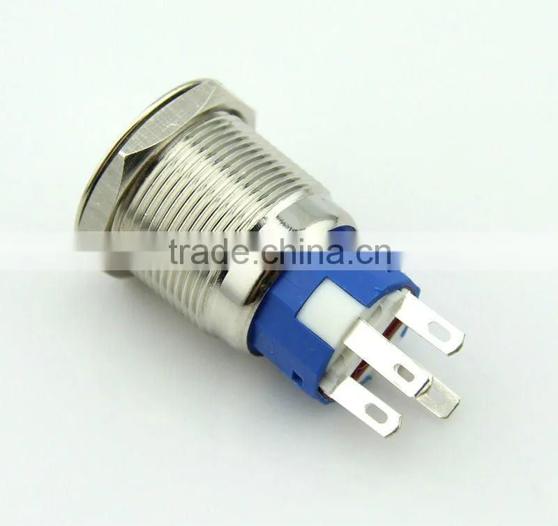 F0280 19mm LED metal push button switch latching