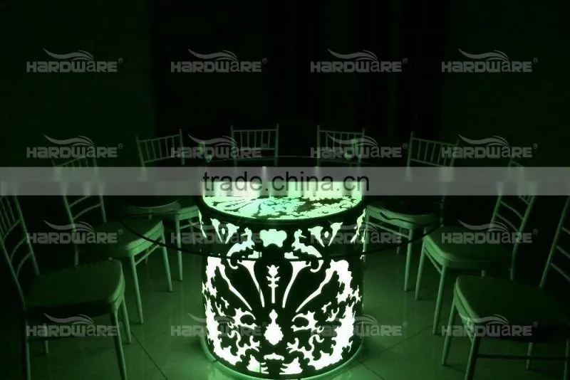 round size and design led bar table wedding table