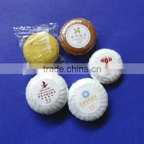 Small custom cheap hotel soap with pleat wrapped packge