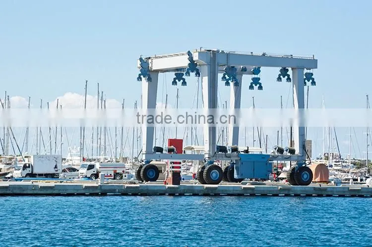 Top crane ruber type floating boat lift