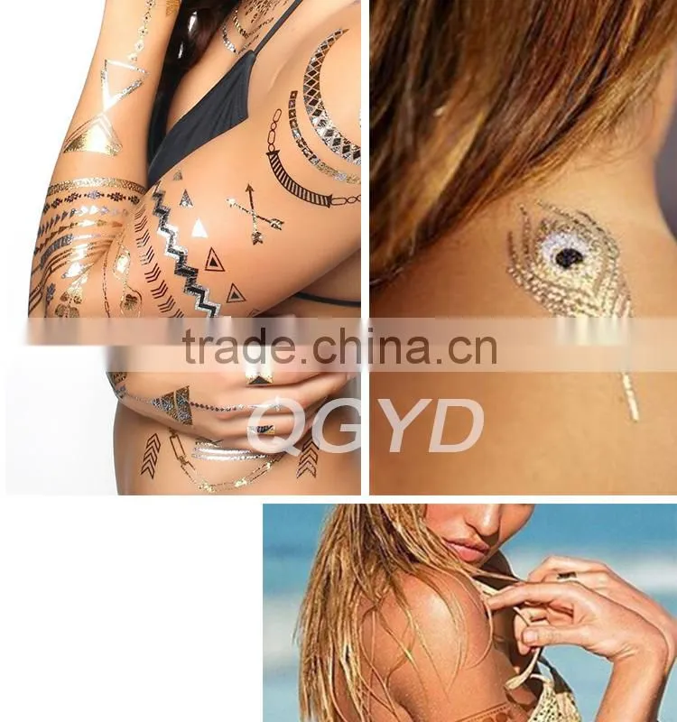 Flash Metallic Sticker Wholesaler Temporary Tattoo
