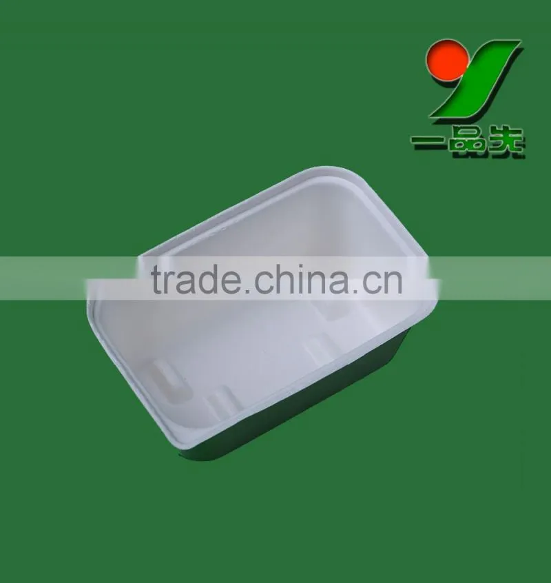 Customized White Bagasse Pulp Packaging Boxes / Biodegradable Fiber Molded Black Box Packaging