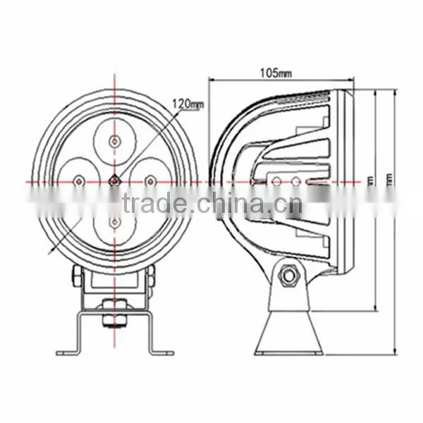 New products factory price waterproof ip68 square cree high power 40w led work light