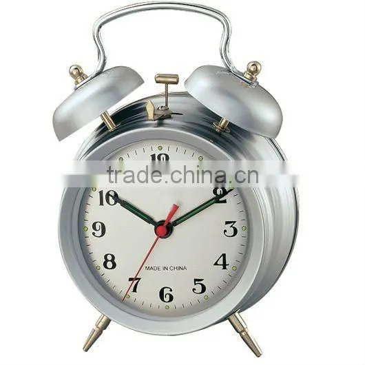 Retro mechanical twin bell alarm clock