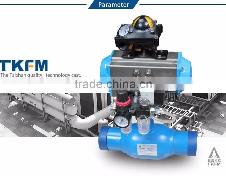 TKFM factory directly sale water gas oil medium quickly shut off use pneumatic fully welded ball valve