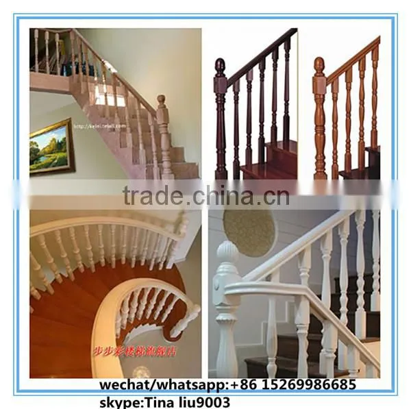 recon wood stair pillar wood carved balusters