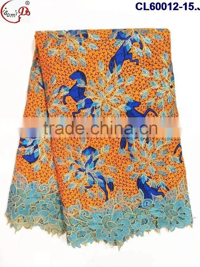 CL60012-2 New design available fast shipping good quality lace with wax 6yards