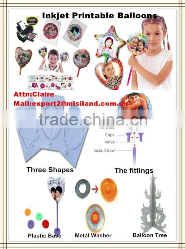 DIY inkjet printable Flatable balloon for festival, wedding,aniversary decoration