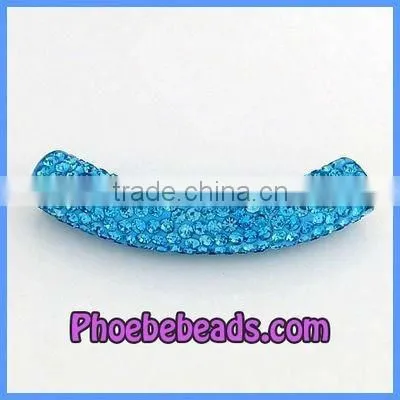 Wholesale Crystal Pave Big Hole Tube Beads CTB-004