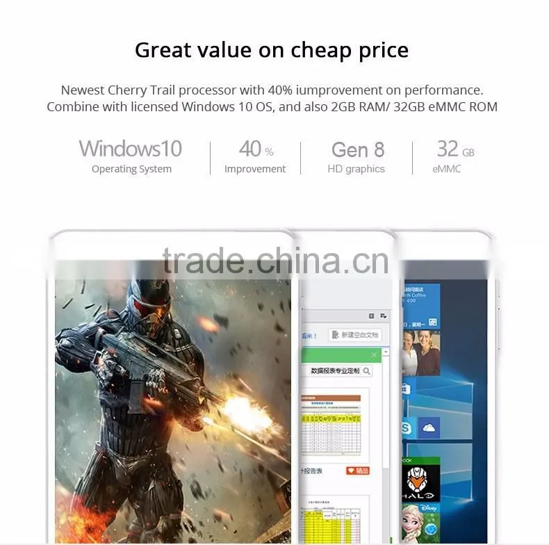 Original 8.0 inch IPS Onda V820w CH Windows 10 Android 5.1 IntelZ8300 Quad core 64bit 2GB/32GB Windows10 Tablet PC OTG 1280*800