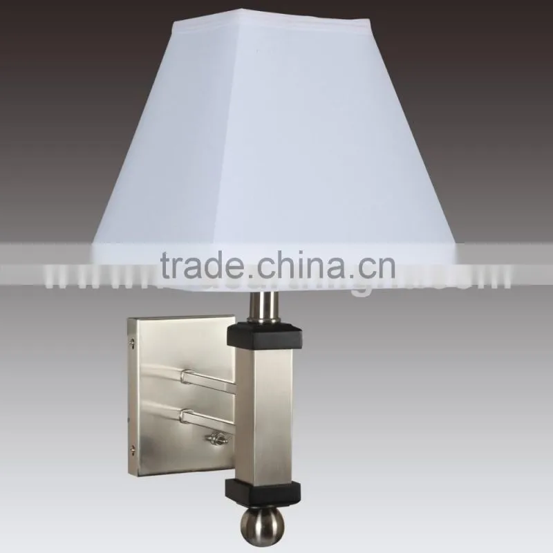 UL CUL Listed Double Hotel Bedside Lamps With Double Shades And Base Rocker Switch For Room W20124