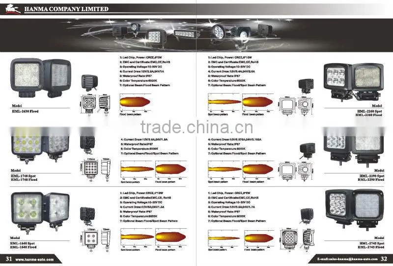 NEW!! 9X10W 90W LED led truck work light,12/24V on excavator,farming,trailer,Truck,Mining,Forklifts,IP68