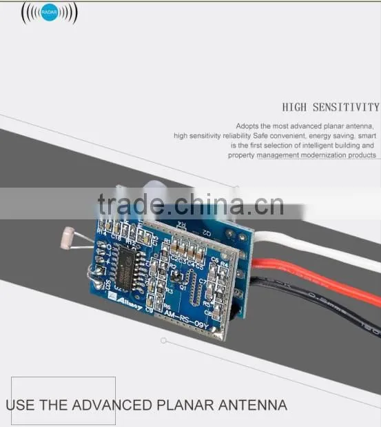 AC220V Mini radar sensor switch 35W auto sensor on off daylight control dimming sensor switch 5.8G