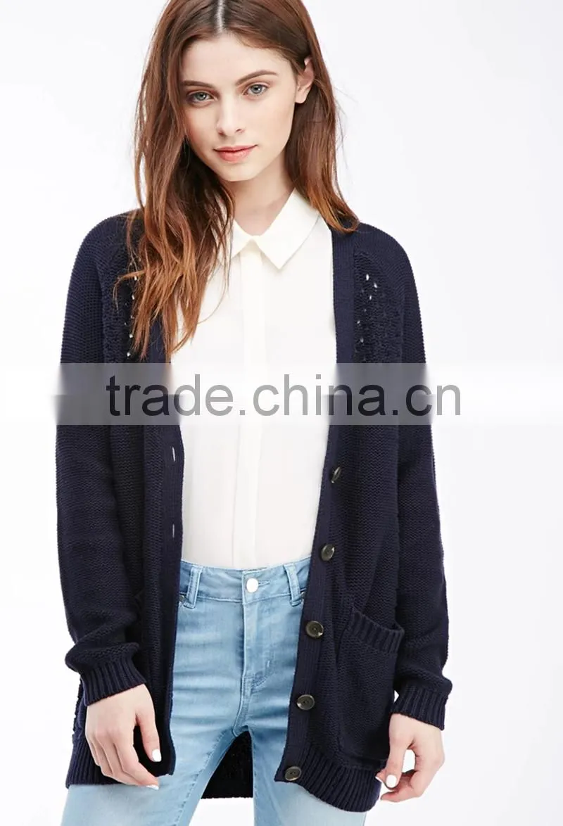 Lady spring acrylic/ramie polyester sweater