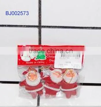 Small Christmas gift cheap decorative items small hanging silver santa claus