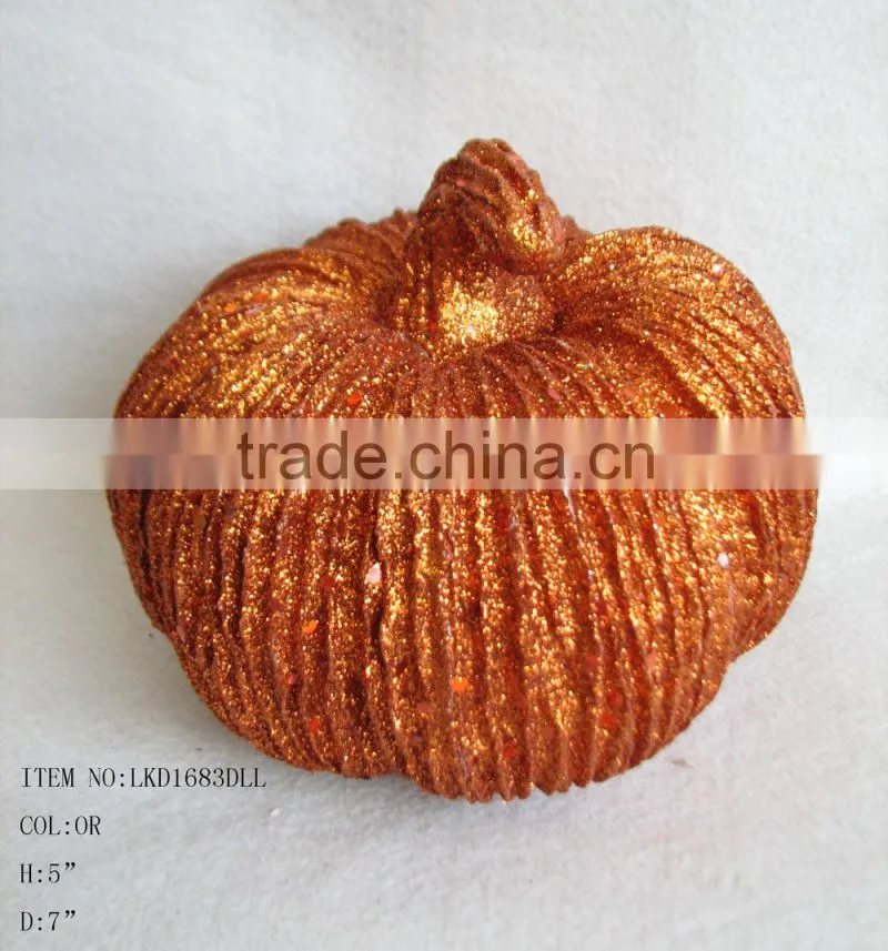 decorative emulation artificial foam glitter pumpkin 7"*5" for havest home decoration