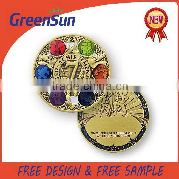 Top quality stylish gold blank coins