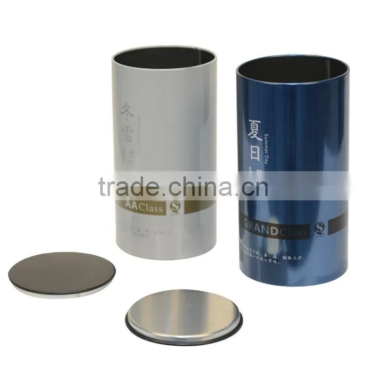 Customized printed tea tin packaging box with lid
