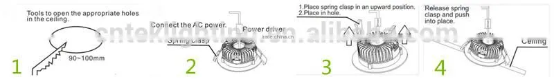 12w dimmable Recessed led downlight saa Warm White