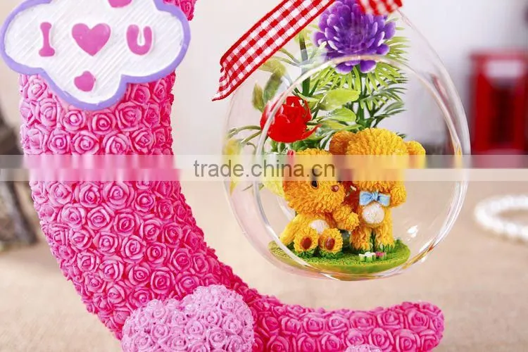 Novelty gift pouch miniature fairy garden plastic mini bathtub as gift , door gift birthday