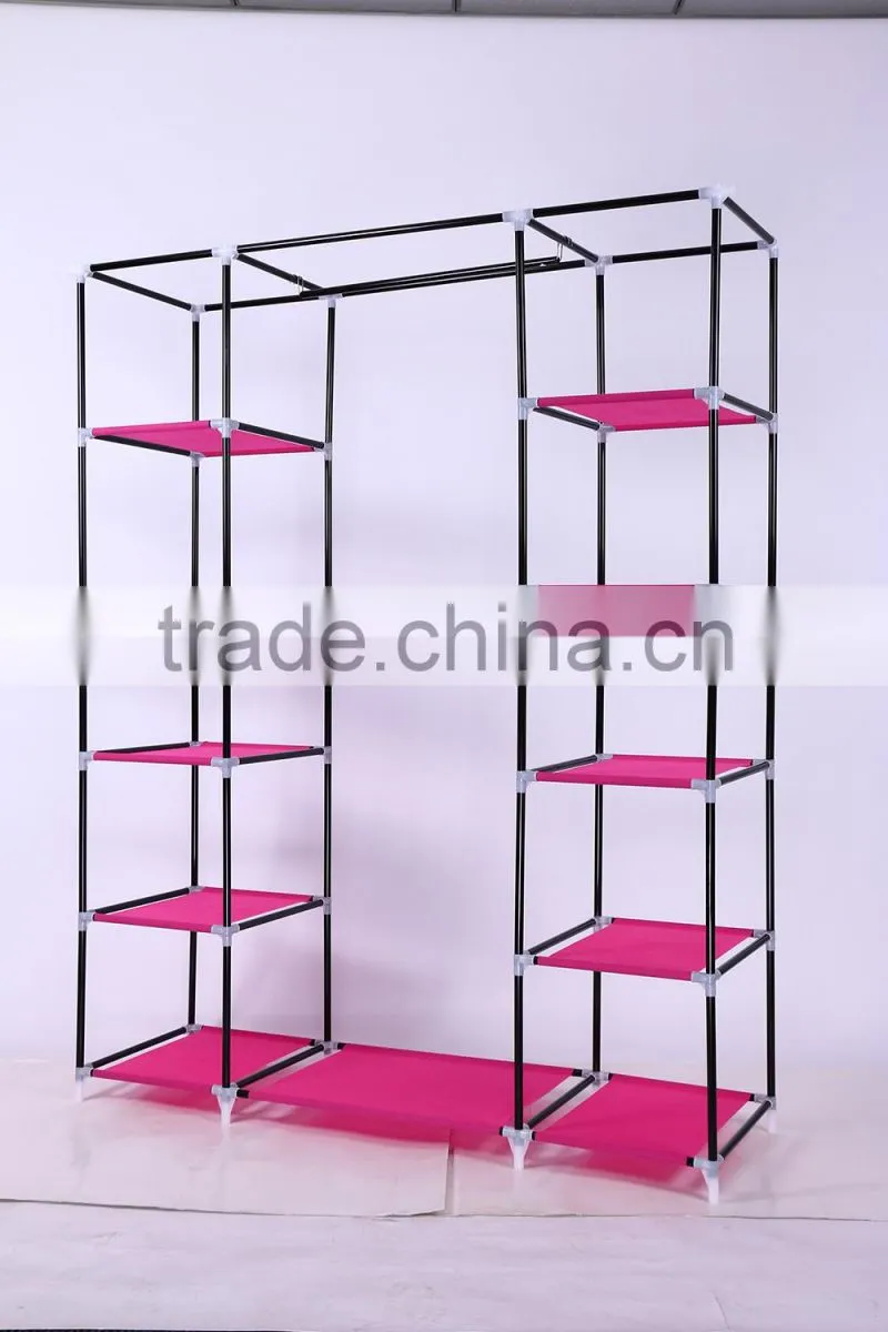 Modern Bedroom Steel Wardrobe, Single Clothing Storage Wardrobe