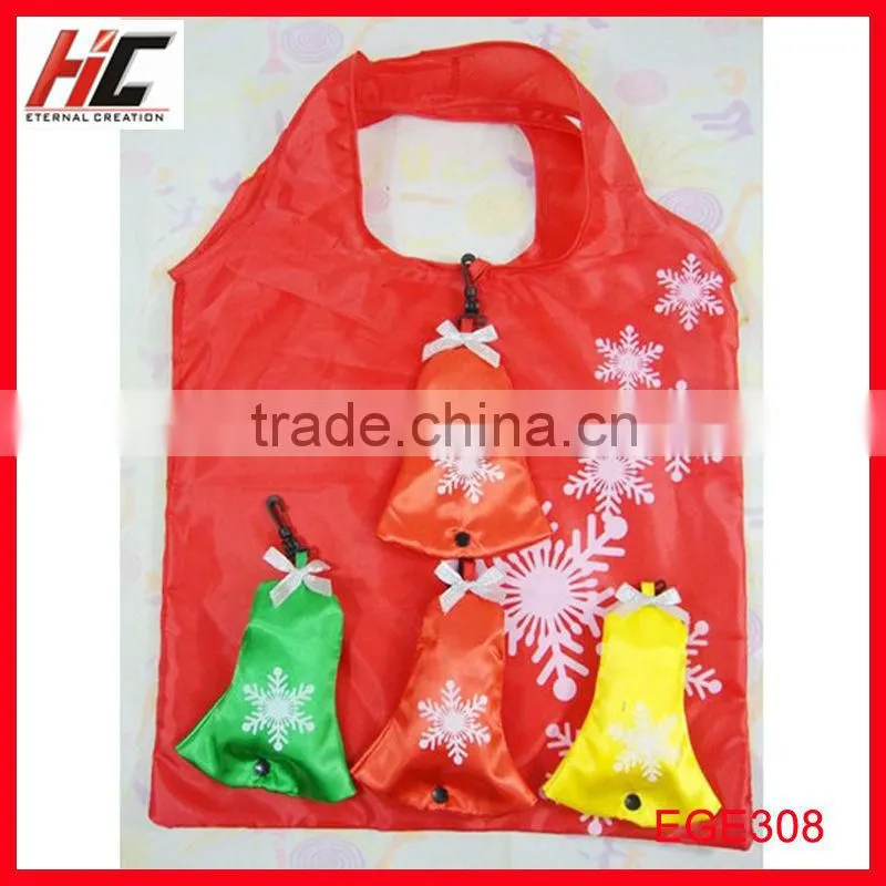 Yiwu wholesale foldable polyester shopping bags tote christmas tree bags gift