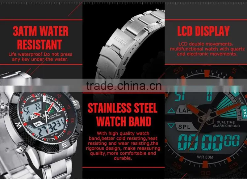 WH1104 Brand Name Men Watches Weide Quartz Hand Watch