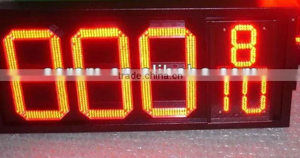 green outdoor led gas price station display
