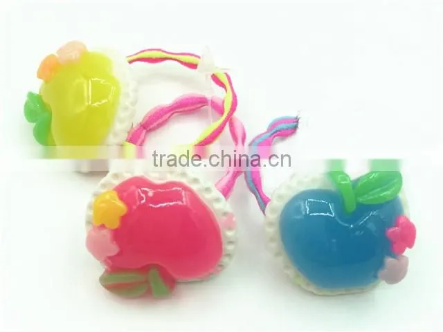 Lovely candy colors apple design children hair tie set