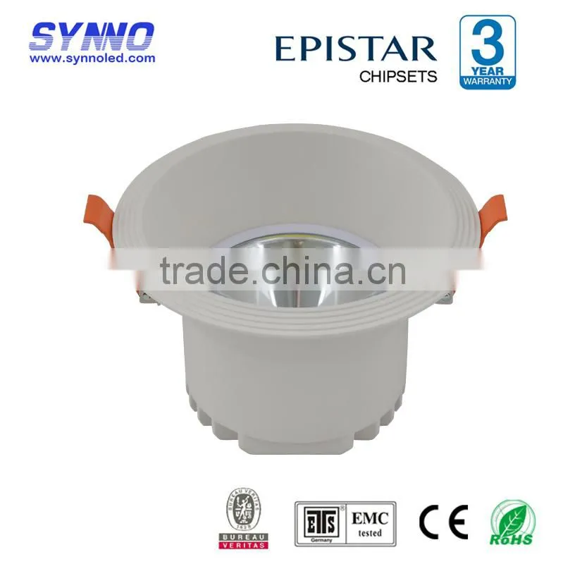 2015 wholesale die-cast aluminum white round recessed SMD LED downlight 12/20/30w