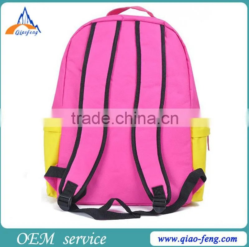 Qiaofeng custom polyester cute waterproof backpack bags for high school girls