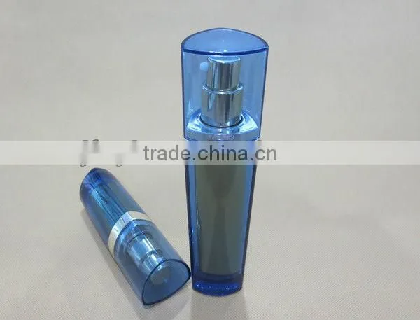 Triangular Empty Acrylic Cream Jar and Lotion Pump Bottle for Cosmetic Packaging