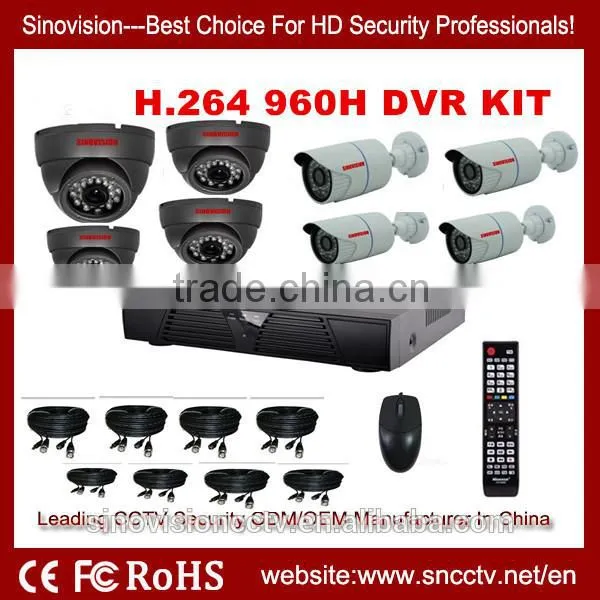 hot item of latest 960H CCTV DVR KIT 8ch DVR system camera