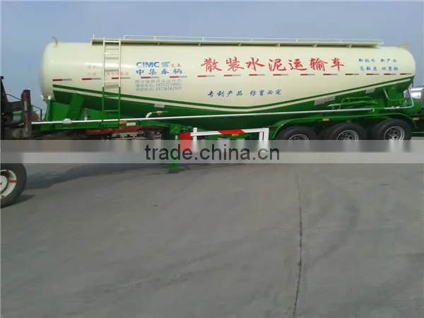 CIMC Silo Type Cement Trailer , Bulk Cement Tanker Price