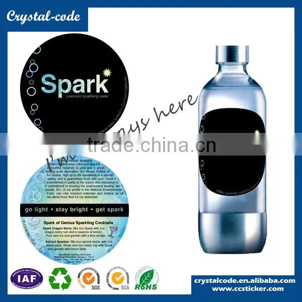 Product custom eliquid bottle label for glass bottles