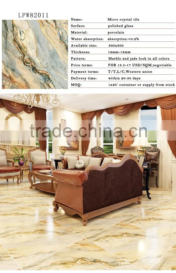 micro crystal polished ceramic tile 800x800