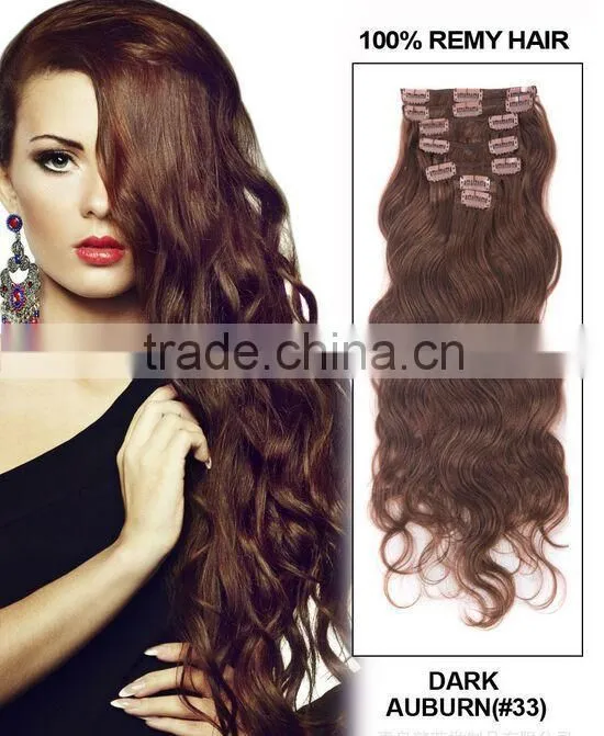 2015 wholesale price 100% clip-in human hair extensions