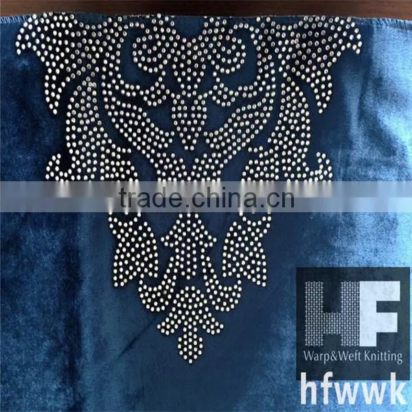 high quatity micro shiny velvet with drill fabric