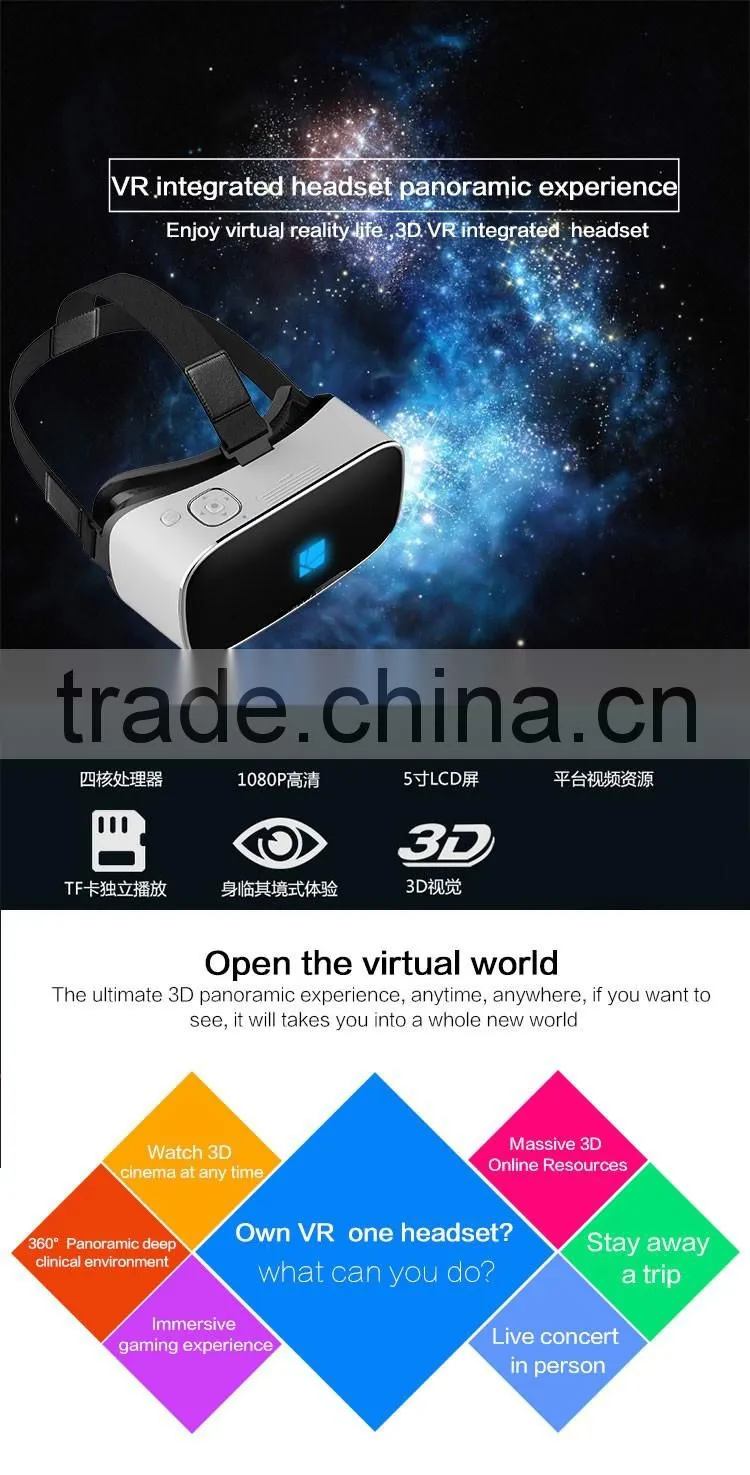 V1 All In One VR Glasses Virtual Reality 3D Glasses With 1080p Screen Immersive 3D Glasses wifi Ocular VR HD Immersive