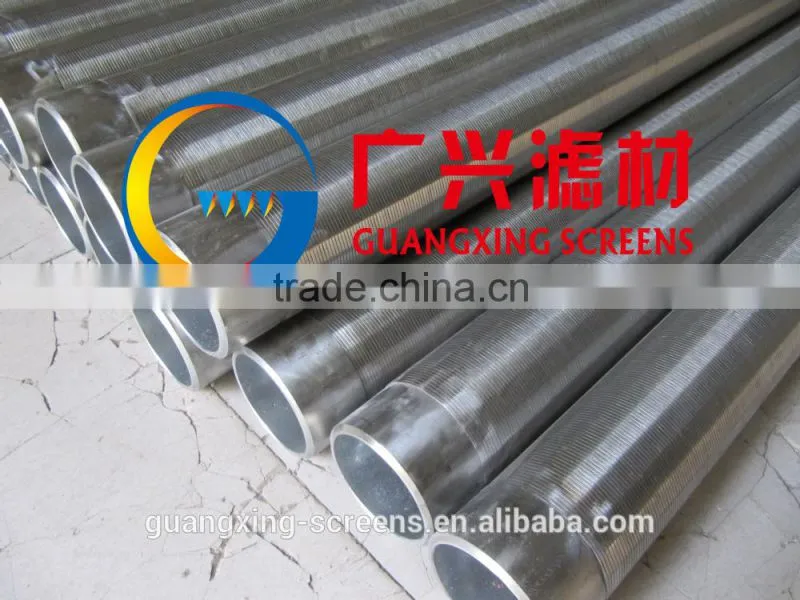 SS316L aperture1mm wire wrap water well screen pipe ( manufacturer )