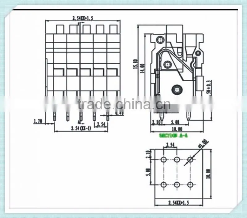 2.54mm Quick Screwless Terminal Block Connector For Communication Power Device