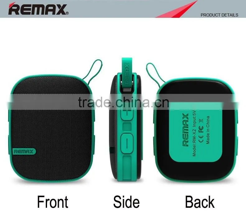 Remax X2 Portable Bluetooth Speaker With FM Radio Mic Hands Free Function