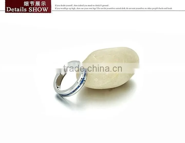 KSTONE 2015 New Fashion Blue Carbon Fiber inlay Tungsten Ring,Tungsten Couple Wedding Rings